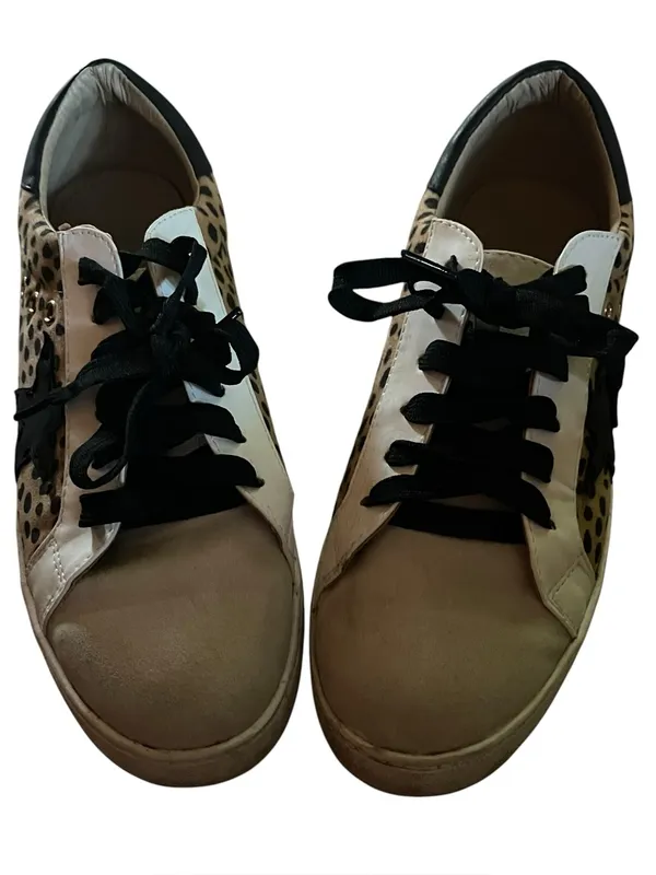 Women's Boutique CCOCCI Marcie Cheetah Star Lace Up Platform Sneakers - Image 3