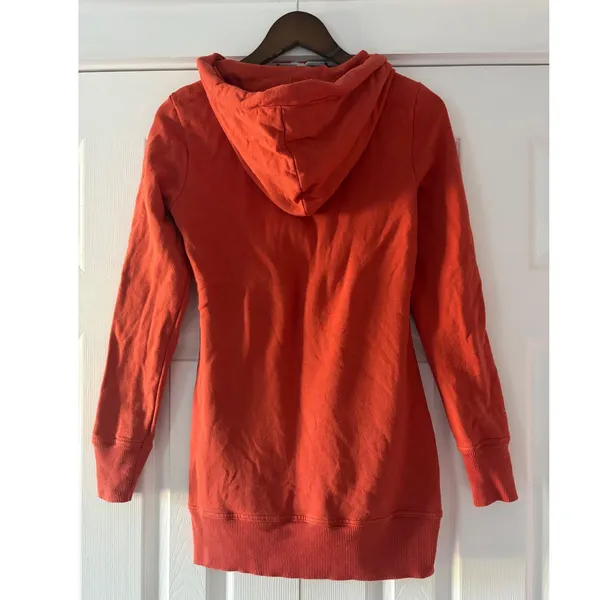 Free People Vintage Y2K Butterfly Graphic Henley Hoodie Longline Tunic Small - Image 2