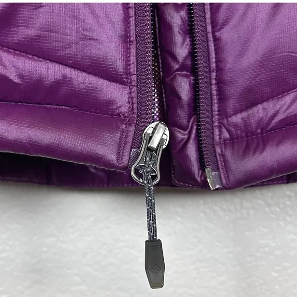 Columbia‎ Puffer Jacket Womens XS Duck Down Omni-Heat Ski Snow Gorpcore Purple - Image 4