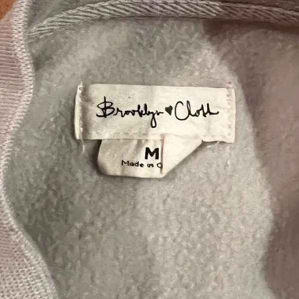Brooklyn Cloth Tan Self Love Club Cropped Crewneck Women’s Medium - Image 3