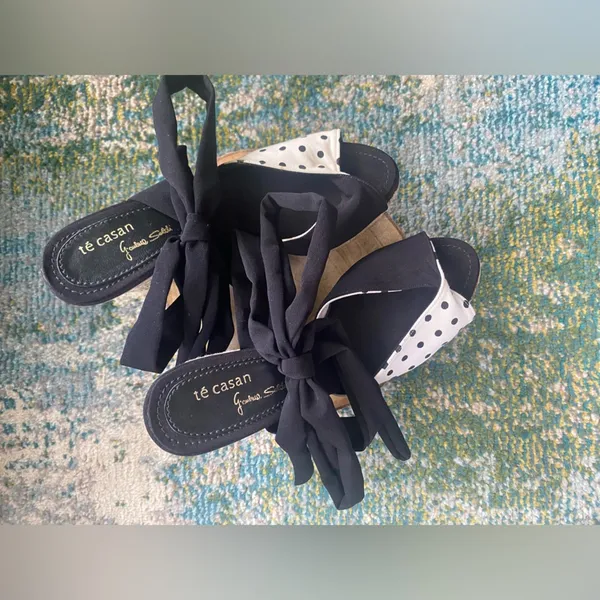 Y2K Té Casan G’auluce Seldi limited edition polka dot espadrilles, size EU 37 - Image 2