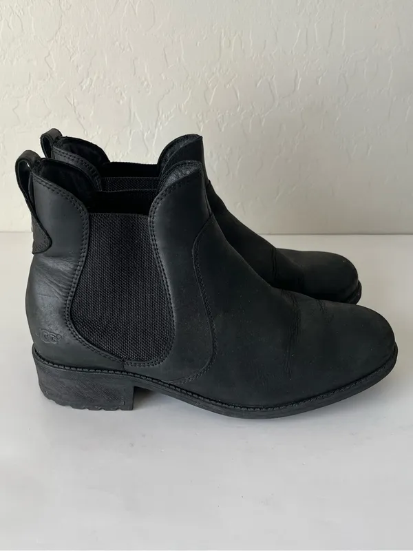 UGG Bonham Suede Sherpa Lined Winter Chelsea Boots Black Size Women’s 10 - Image 3