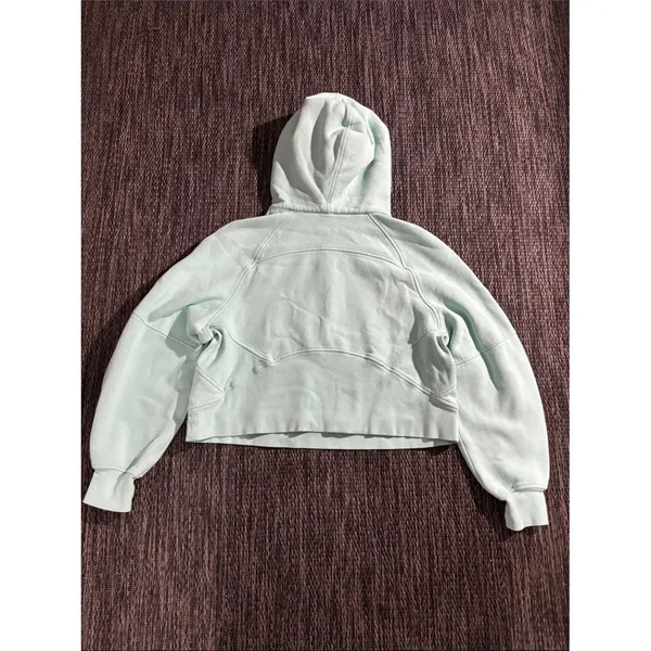 Lululemon Scuba Oversized Half Zip Hoodie Wild Mint Light Cotton Terry Size M/L - Image 2