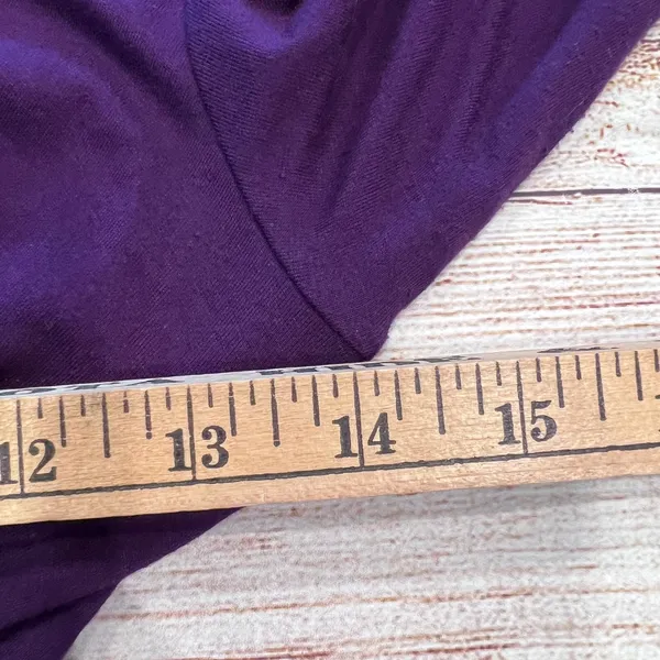 Mother‎ Bee Maternity Purple Faux Wrap V-Neck Empire Waist Maxi Dress MBCRD44 M - Image 5