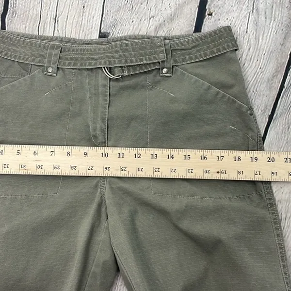 LL Bean Women’s Green Pants with Belt straight leg size 12 - Image 10