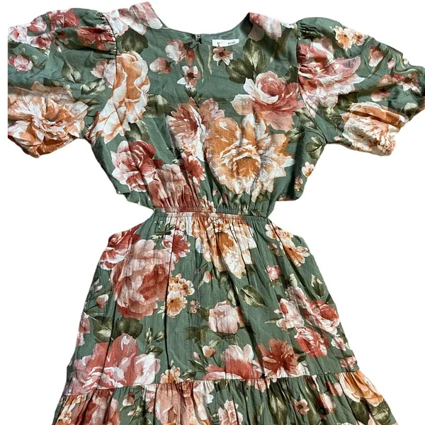 Blu Pepper The Branson‎ Cutout Floral Maxi Dress Size Small - Image 12