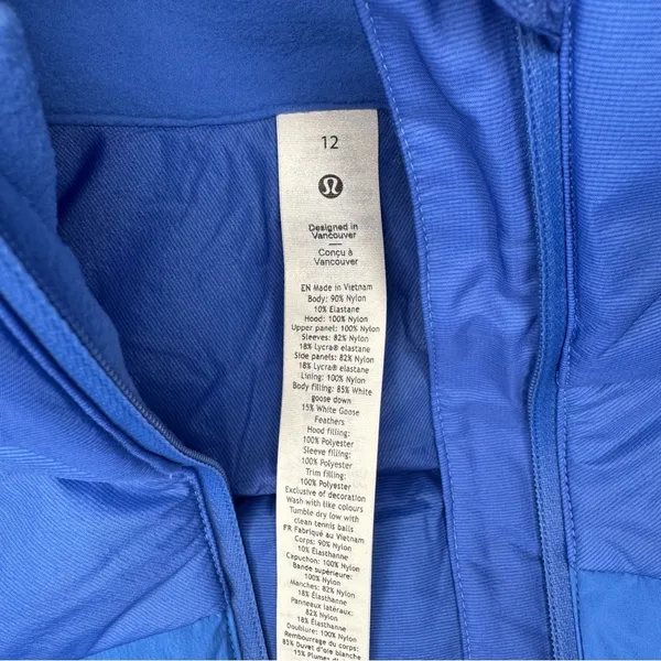 Lululemon Down For It All Jacket Winter Coat Pipe Dream Blue Size 12 NWT - Image 11