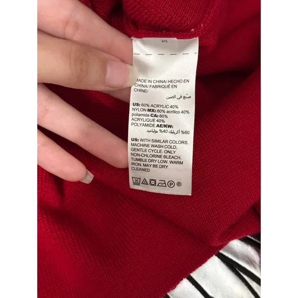 Chicos Red Tunic Sweater Side Slit Winter Holiday Office Minimalist Preppy - Image 6