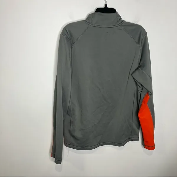 Nike Therma-fit quarter zip pullover gray orangish red‎ men’s size medium - Image 7