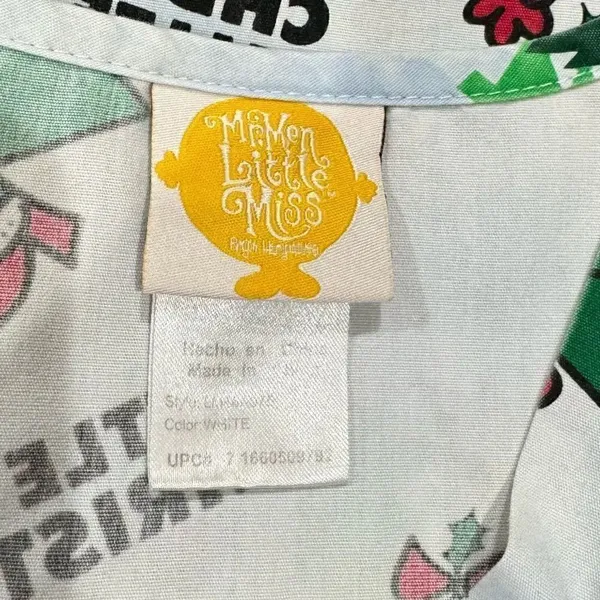 Vintage Little Miss Mr. Christmas Scrub Top Women’s Medium - Image 5