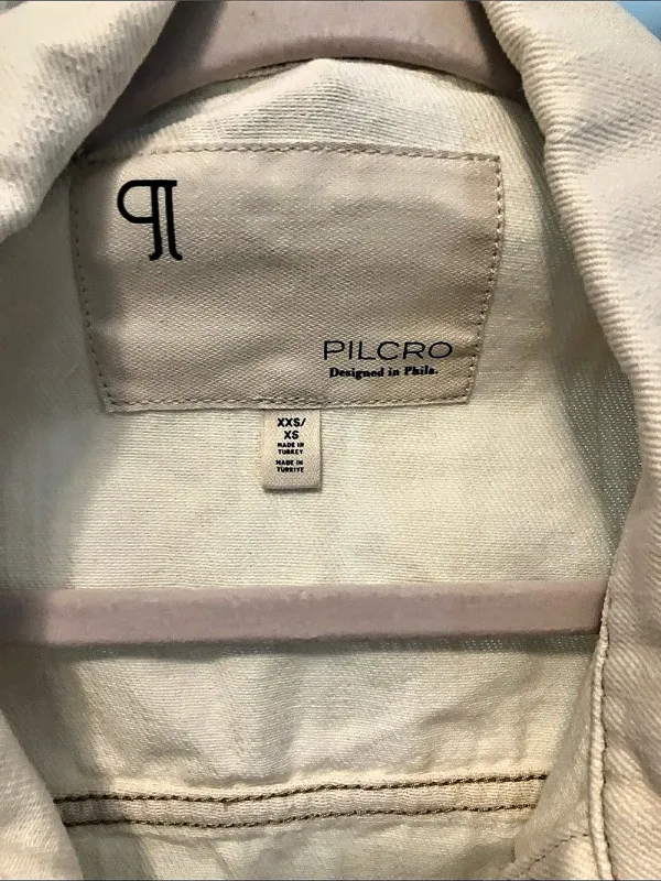 PILCRO The Weston Denim Cape boyfriend from Anthropology cream XS cotton - Image 2