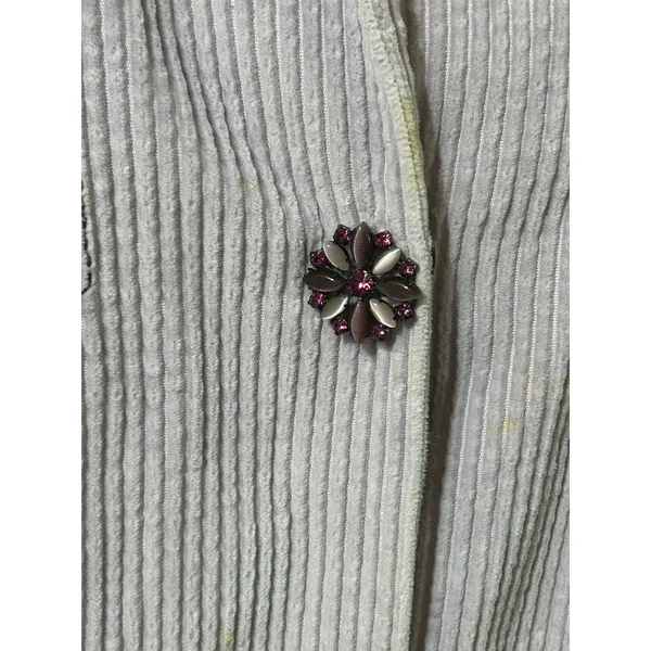 J. Jill lavender corduroy jacket coat buttons cotton medium business casual - Image 6