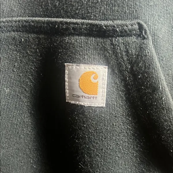 Carhartt Black Hoodie with Logo - Image 2
