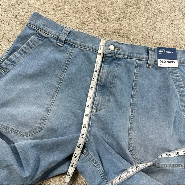 NWT Old Navy High-Waisted OGC Chino Tapered Straight Pants in Medium Wash XL - Image 14