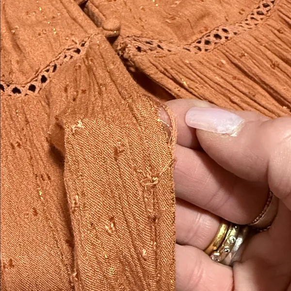Anthropologie Rusty Peach Tiered Maxi Dress - Image 14