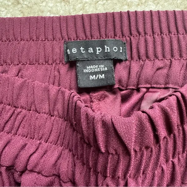 Metaphor Women’s Medium Burgundy Pull-On Dress Pants with Silk Lined Pockets - Image 3