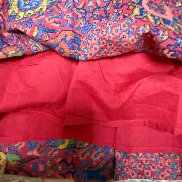 aerie Pink Multicolor Floral Mini Skirt with pockets - Image 7