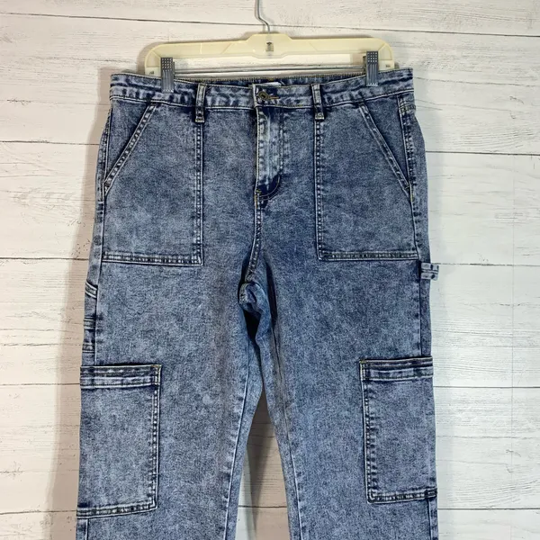 Generation K denim joggers acid wash womens size 15 - Image 2