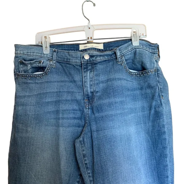 GAP Womens Size 33 Blue Real Straight Stretch Jeans - Image 2