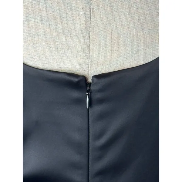 Babaton Aritzia Dress Women 4 Black Satin‎ Lala Dress Sheath Party Cocktail LBD - Image 7