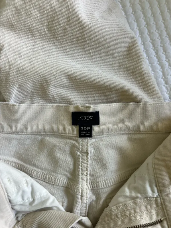 J Crew Cream Corduroy Pants - Image 3
