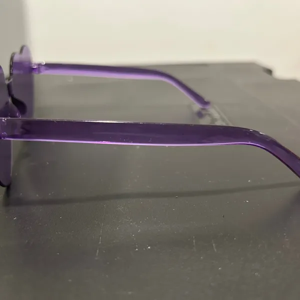Purple Heart-Shaped Rimless Sunglasses - Image 8