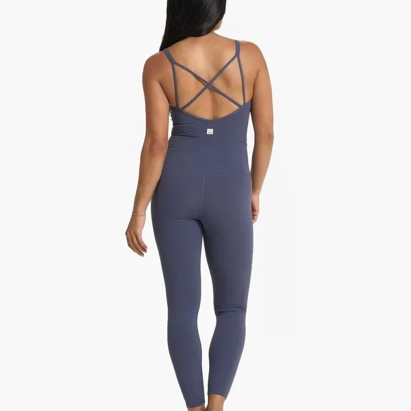 Vuori Mindset‎ Jumpsuit Blue Strappy Back Yoga Bodysuit VW485 Womens S - Image 2