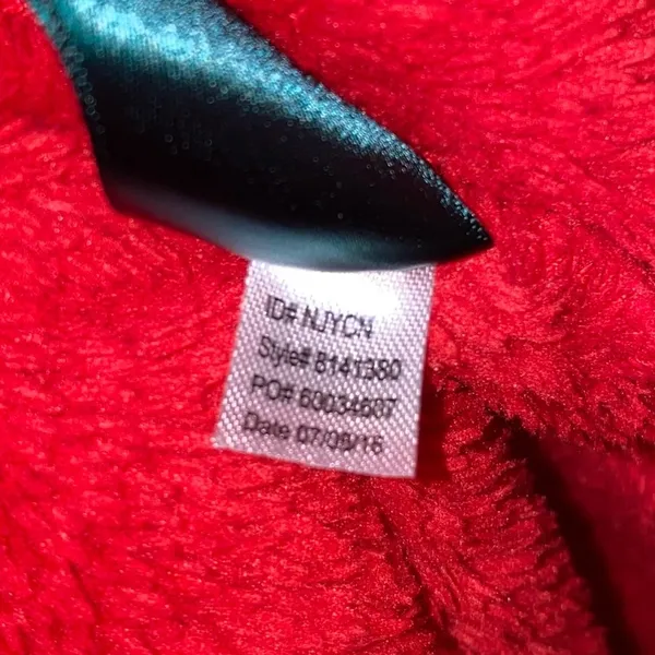 Lauren Ralph Lauren Red Plush Fleece Belted Loungewear Robe Size Medium - Image 7