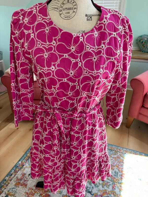 Draper James Pink Eyelet Dress - Image 4