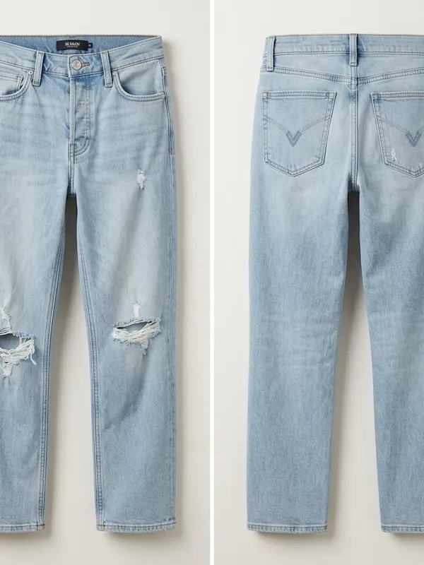 Hudson Jeans Thalia Loose Fit/Straight Distressed Jeans 24 - Image 2