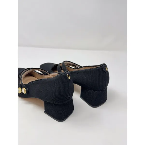 Sam Edelman Tahira Womens Sandals Black Mary Jane Pump Square Toe Heels US 9.5 - Image 6