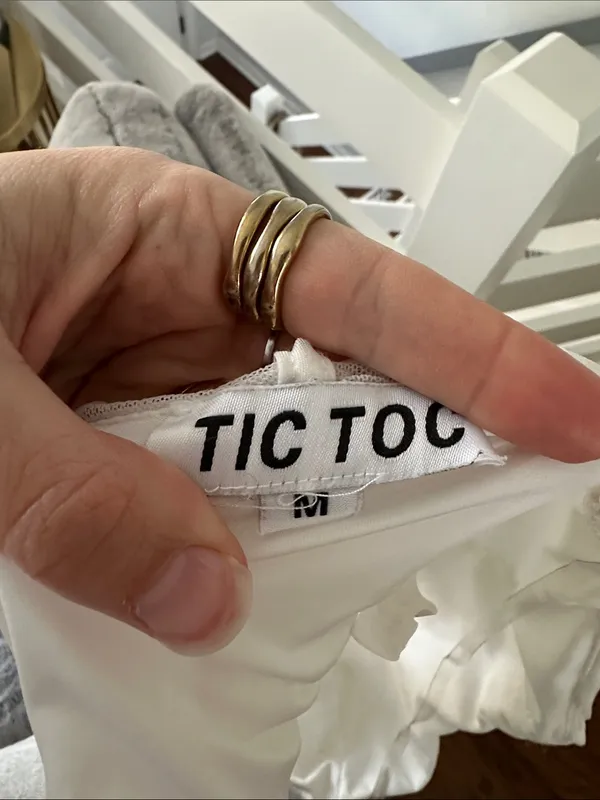 Tic Toc Strapless White Structured Bustier Top - Image 5