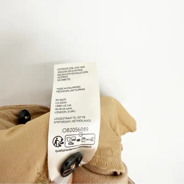 Anthropologie Maeve Pleat Front Trousers Women's Size XS Tan‎ Quiet Luxury - Image 8