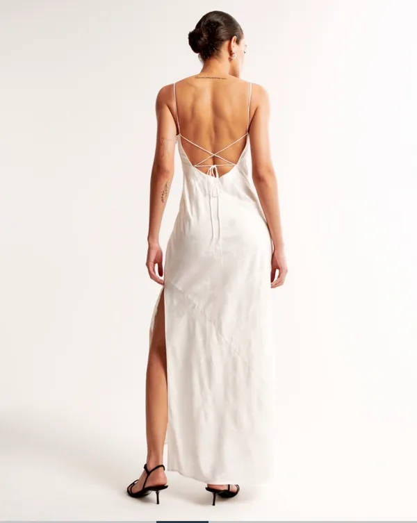 Abercrombie Julia Slip Satin Jacquard Dress - Image 6