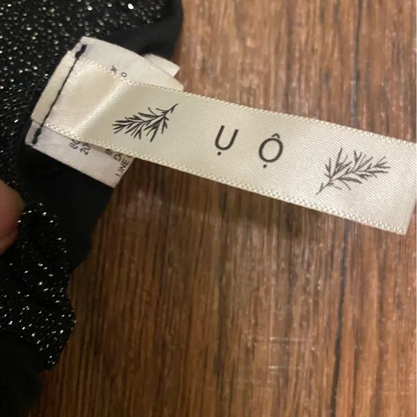 UO Womens Black Sparkle Crop Tank Top M Medium Bust 34” New Festival - Image 3