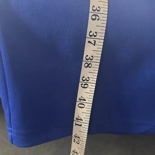 Women’s Blue Long Sleeve Midi Pencil Dress with Bow Detail Size M NEW - Image 11