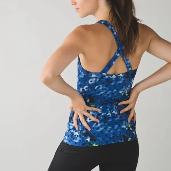 Lululemon Kanto Catch Me Tank Windy Blooms Sapphire - Image 2