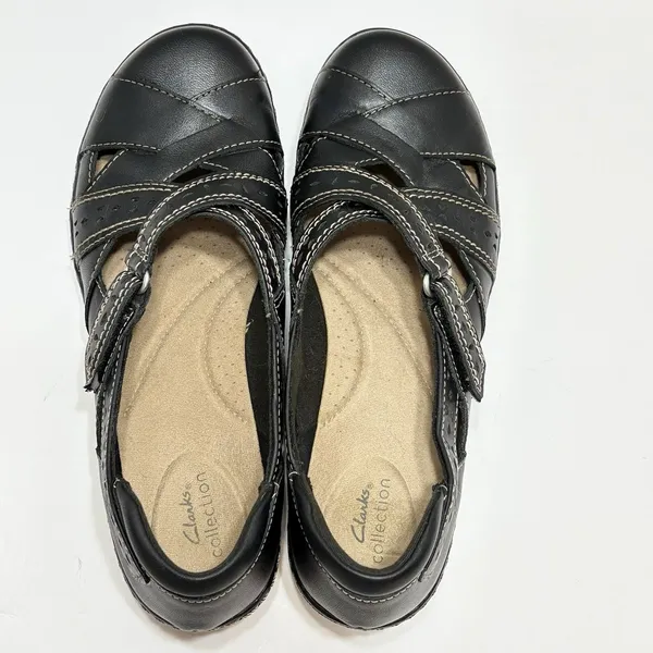 Clarks Women's Ashland Spin Q Leather Slip-on Loafers Shoes Size 8M - Image 4