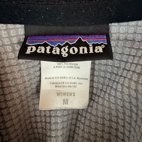 Patagonia Womens Jacket Medium Black Fleece Full Zip Regulator Polartec Sweater - Image 4