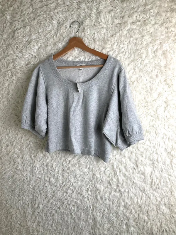 Aerie Women'S Soft Gray Sweatshirt~Size Large! - Image 4