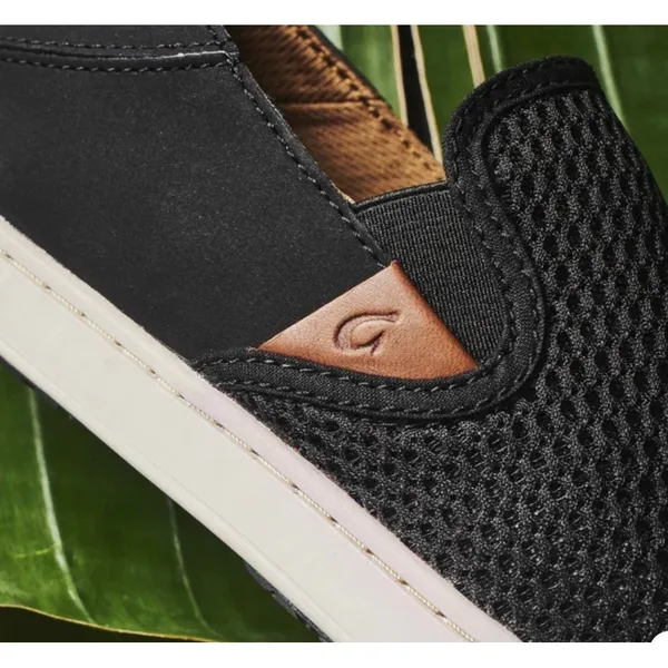 OluKai Pehuea Black Mesh Slip On Sneakers Drop In Heel Womens 9 - Image 15