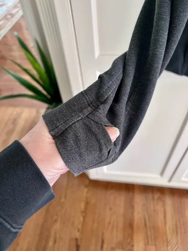 Lululemon Charcoal Gray Full-Zip Hoodie, 12 - Image 4