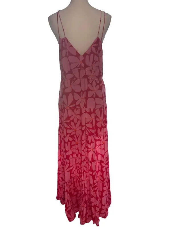 Hutch Swing Maxi Dress in Pink Red Medium Womens Long floral gown - Image 8