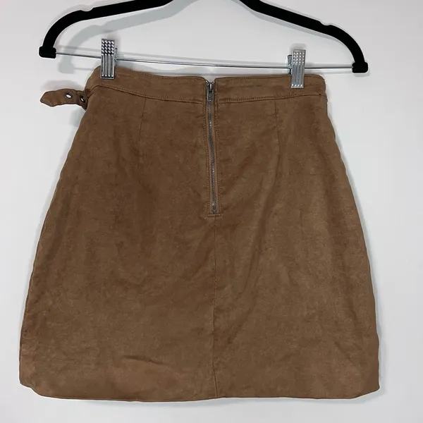 HOLLISTER Ultra Hi Rise Suede Wrap Mini Skirt Side Buckle Women’s Sz Small EUC - Image 5