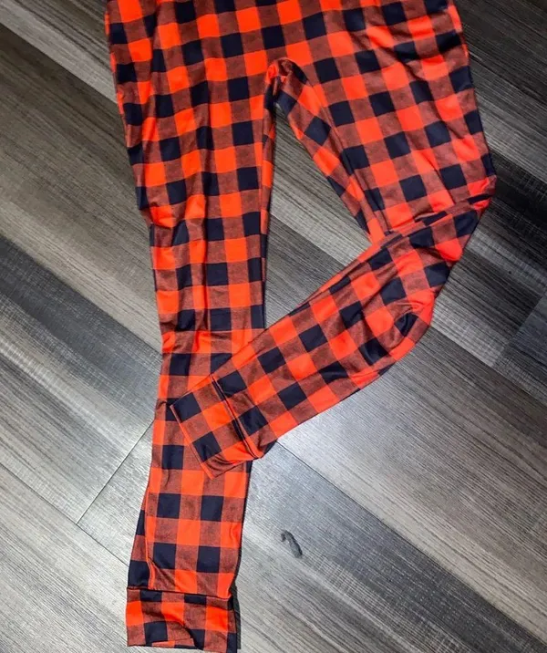 Red and Black Checkered Christmas Pajamas - Image 9