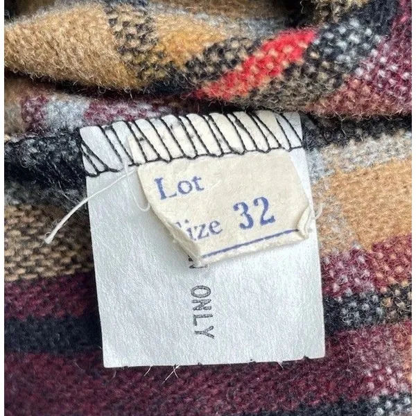 Source Unknown Vintage 60s 70s Wool Plaid Midi Skirt Pleated Preppy Fall Earth Tones Size 32 - Image 15