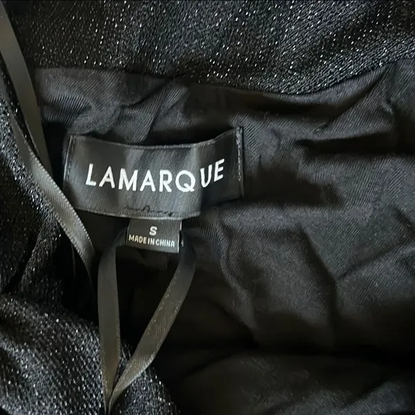 Lamarque Black Asymmetrical Long Sleeve Gown - Image 12
