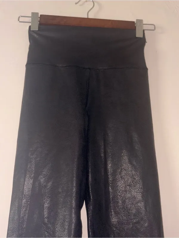 Aerie black faux leather leggings XS - Image 3