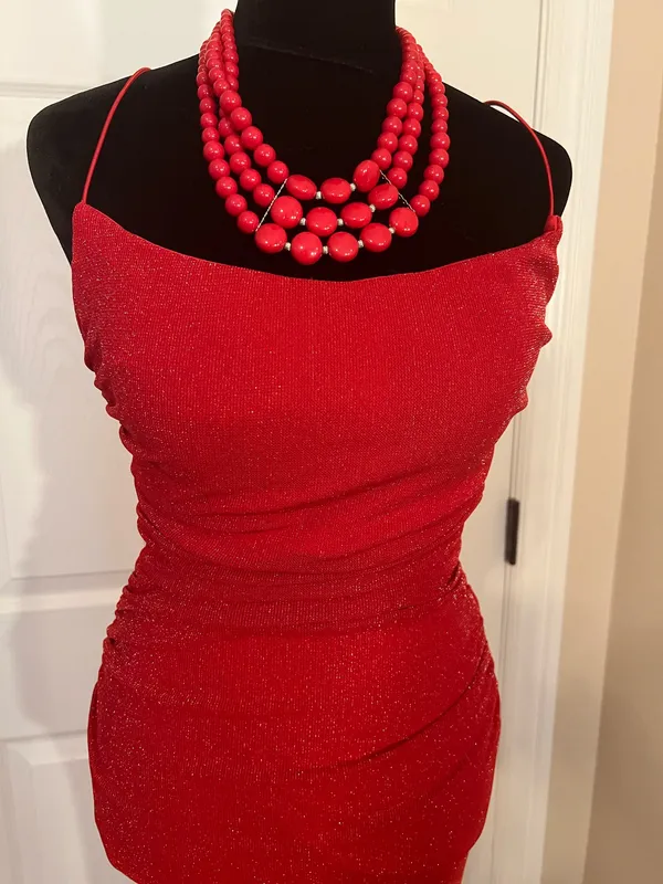 Coya Collection Sexy formal red bridesmaid wedding guest dress - Image 2