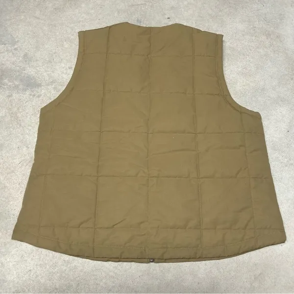 NWT Nike Jordan Women's Quilted Full Zip Vest Brown Kelp Size Medium FB5192-395 - Image 4